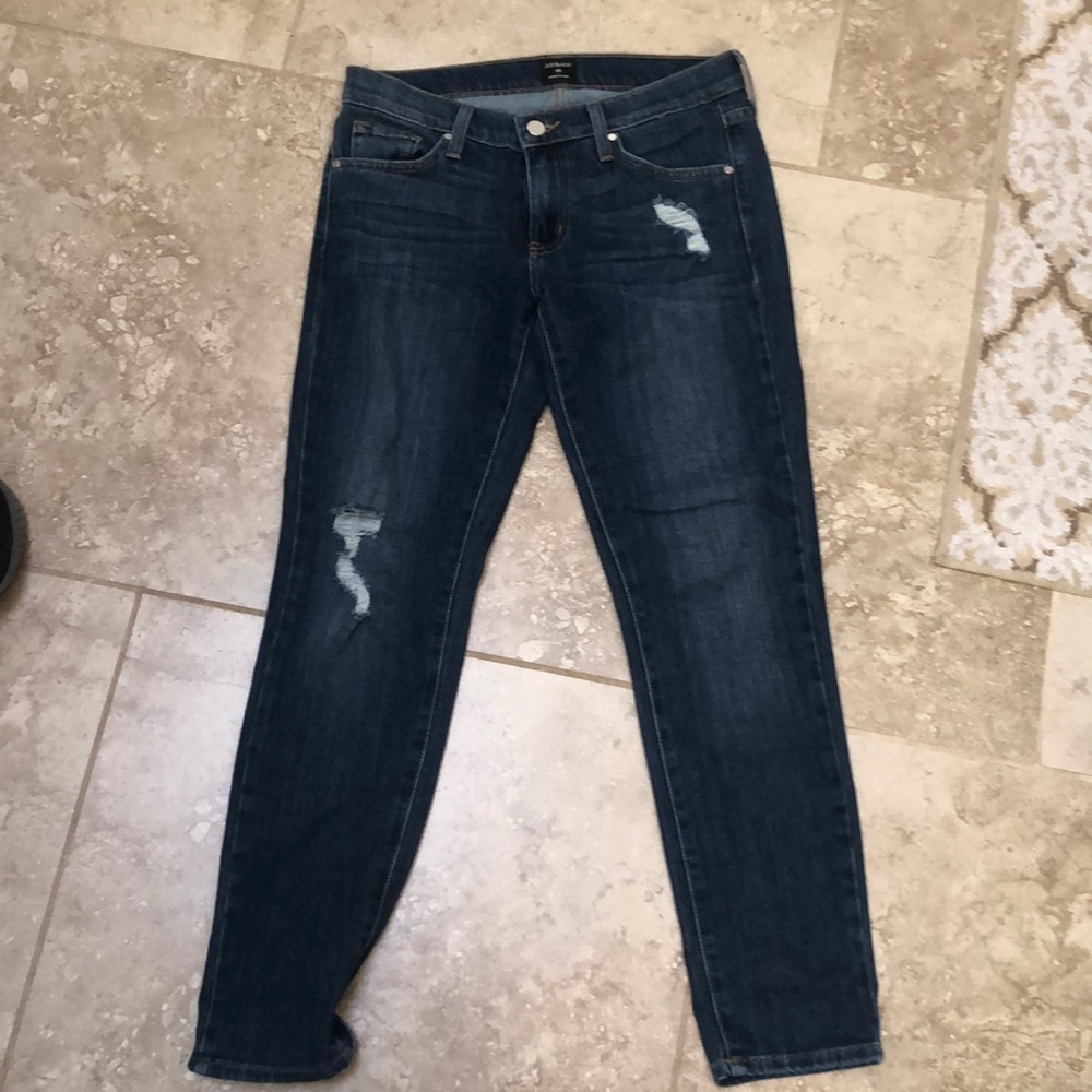 Just black distressed jeans